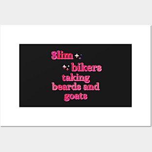 Bikers Beards Goats Funny Bad Translation Posters and Art